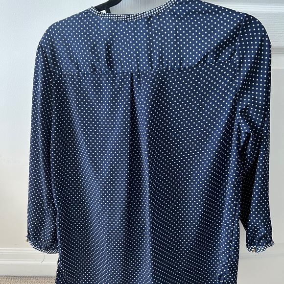 Navy Polka Dot Women's Top - Picture 7 of 8